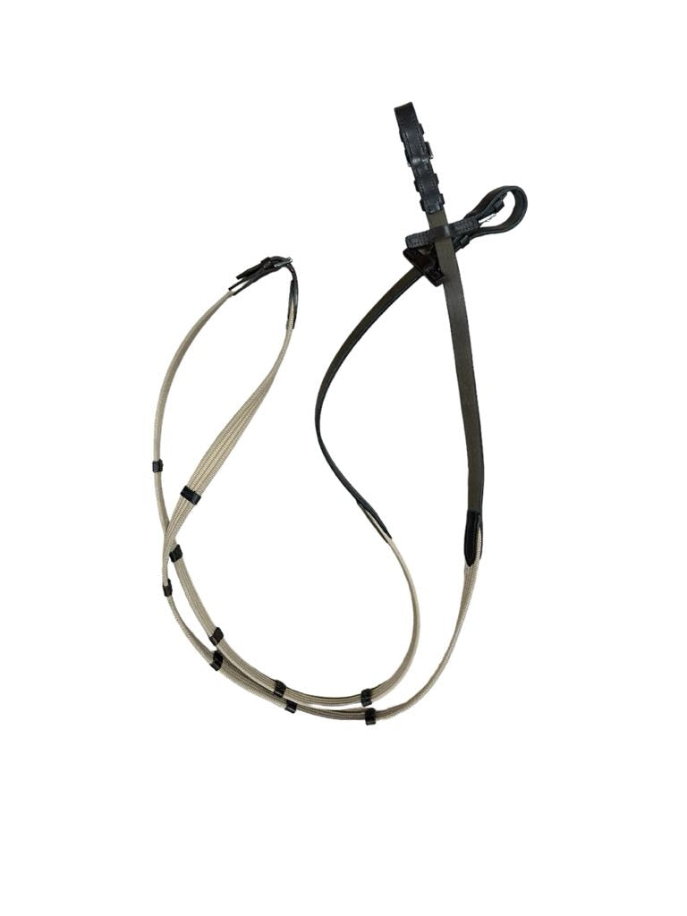 Web Reins With Hand Stops - Tan and Brown - USED