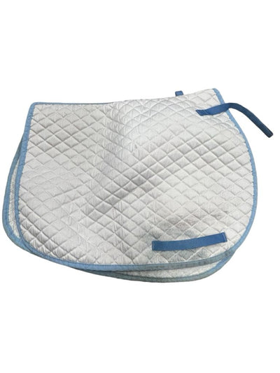 Tuff Rider AP Saddle Pad - White/Blue - USED