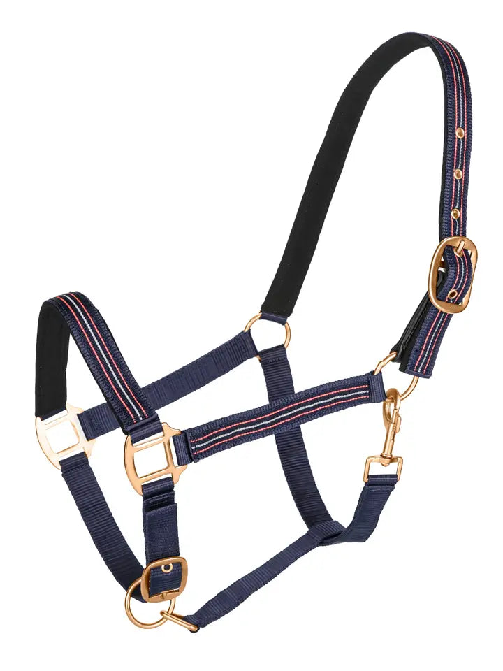 Tuffrider Adjustable Nylon Breakaway Halter With Rose Gold Fittings