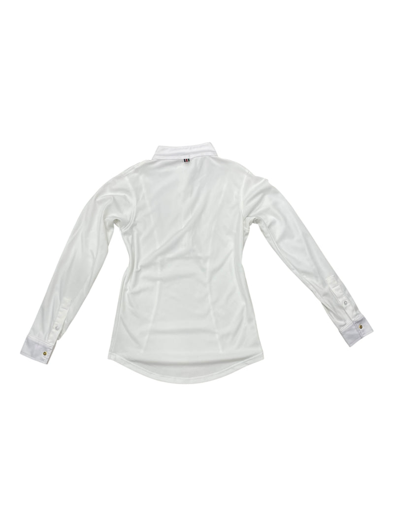 Espoir Pleated LS Show Shirt - White - XS - USED