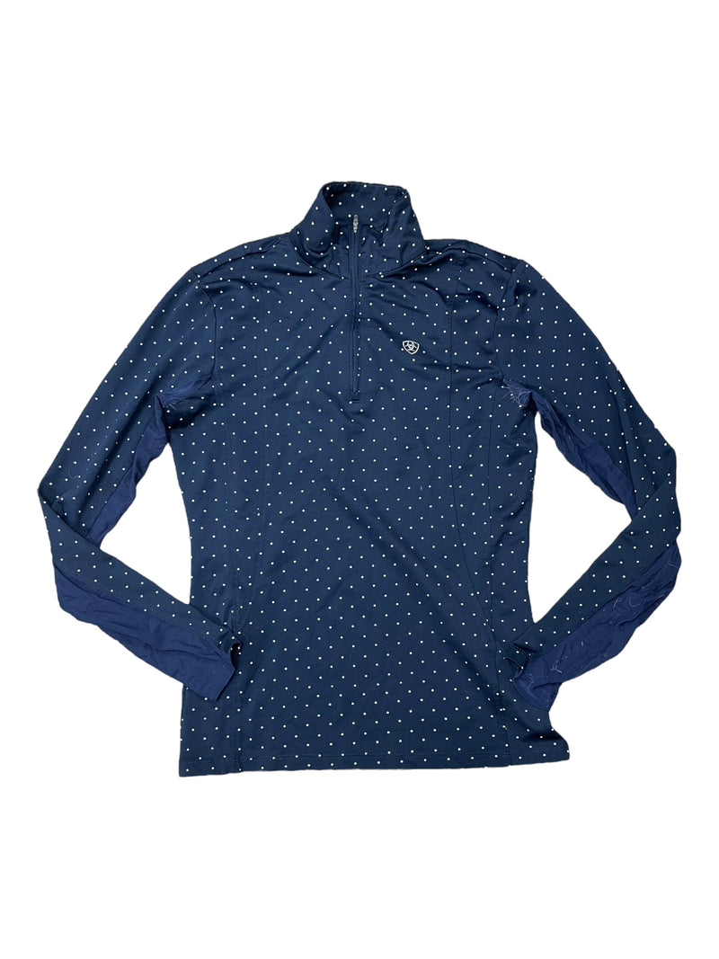 Ariat LS Sun Shirt - Navy Polka Dot - XS - USED