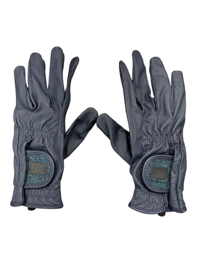 Grewal Isabella Sparkle Gloves - Navy - L - USED