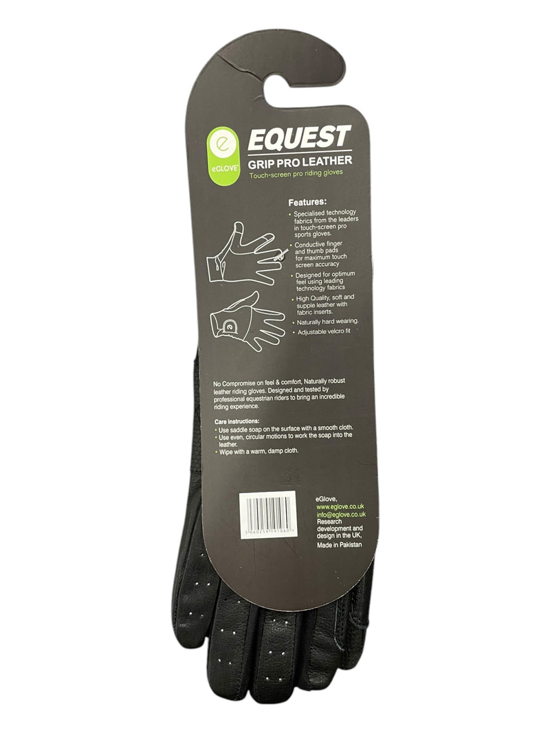 Equest Grip Pro Leather Glove *NWT* - Black - S - USED