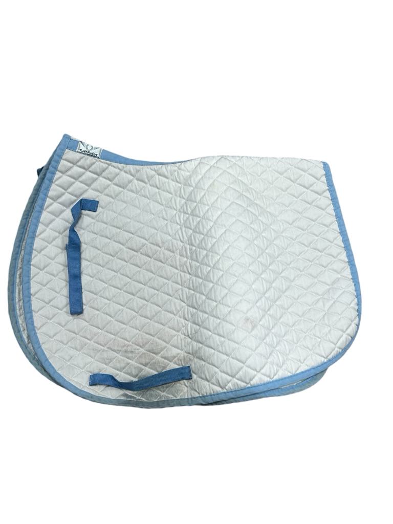 Tuff Rider AP Saddle Pad - White/Blue - USED