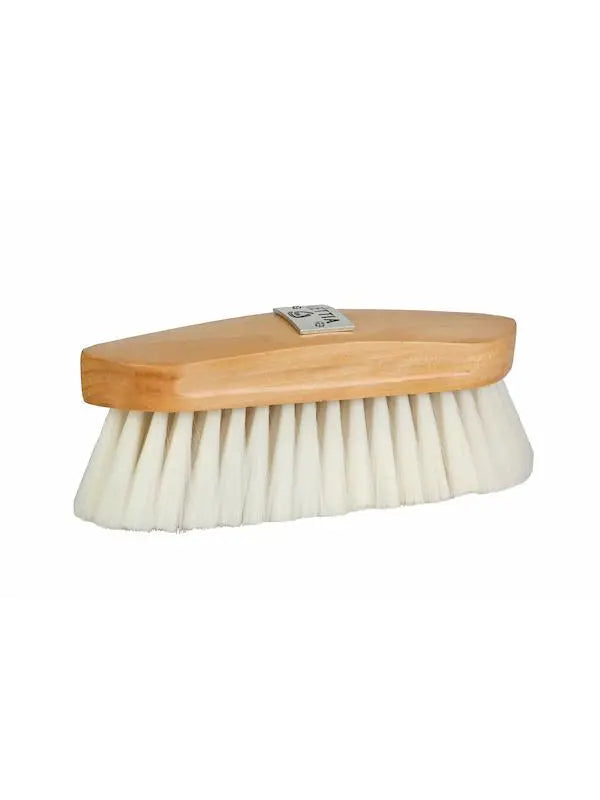 Lettia Faux Goat Hair Brush Wood Back