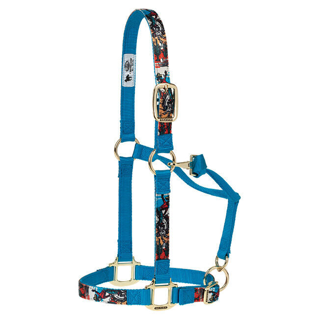 Weaver Adjustable Patterned Halter - Bucking Bronco