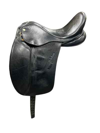 Marcel Toulouse Dressage Saddle - Black/18" Seat Med Tree - USED