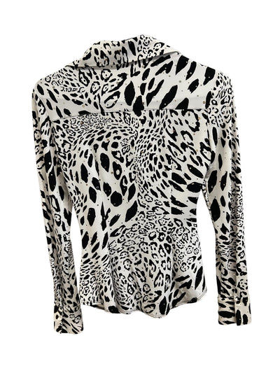 Cache Leopard Western Show Shirt - Black/White S - USED