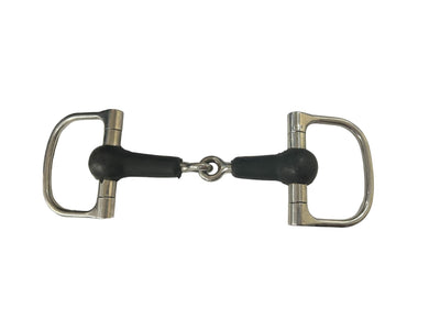 Korsteel Rubber D-Ring Snaffle - Black 4.75" - USED