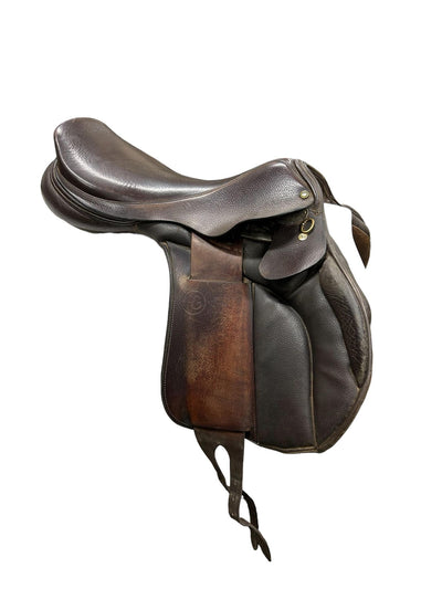 JES Ride Monoflap Saddle - Brown 18" M/W tree - USED