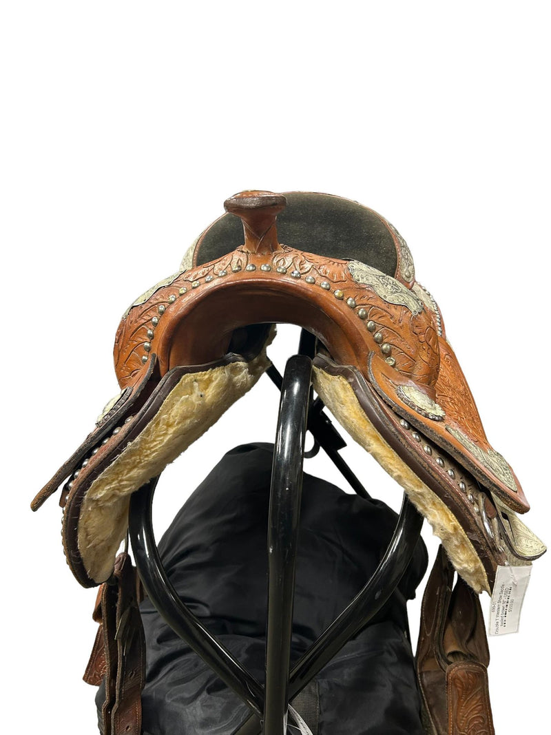 Double T Western Show Saddle - Brown 16" - USED