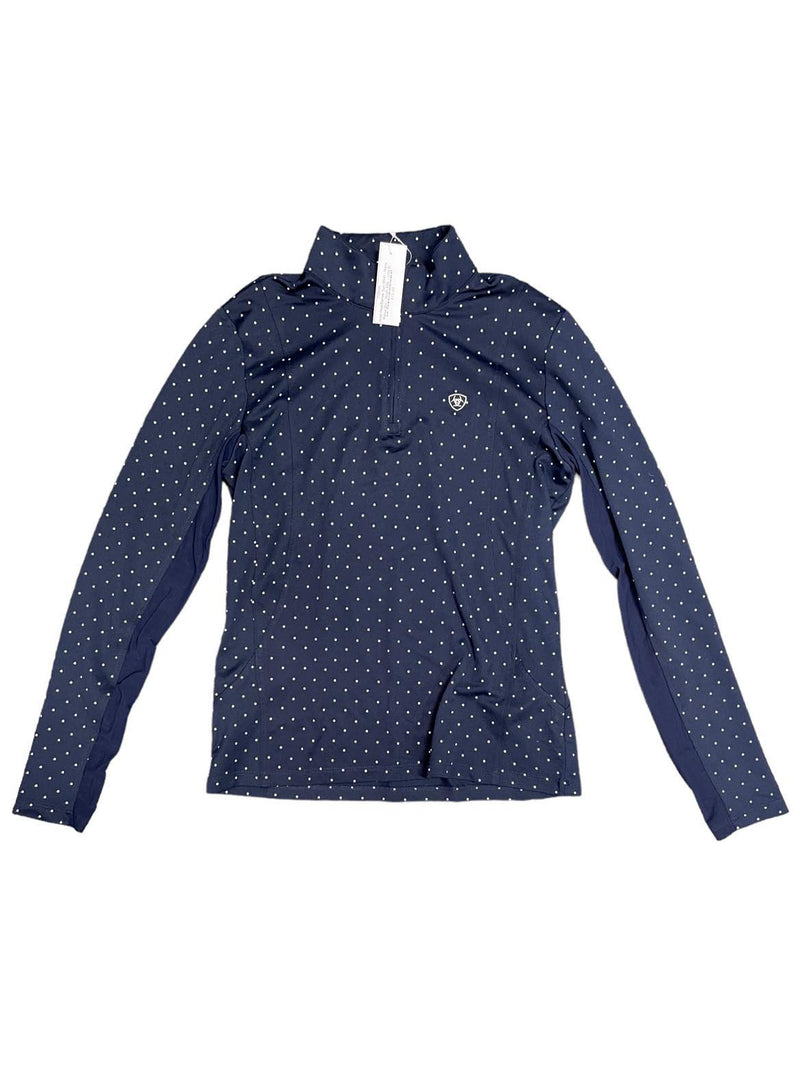 Ariat HeatSeries Sun Shirt - Navy Polka Dot - Youth XXL - USED