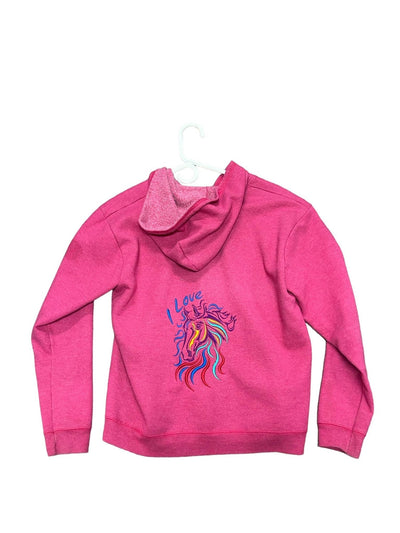 Horse Hoodie - Pink - M -USED