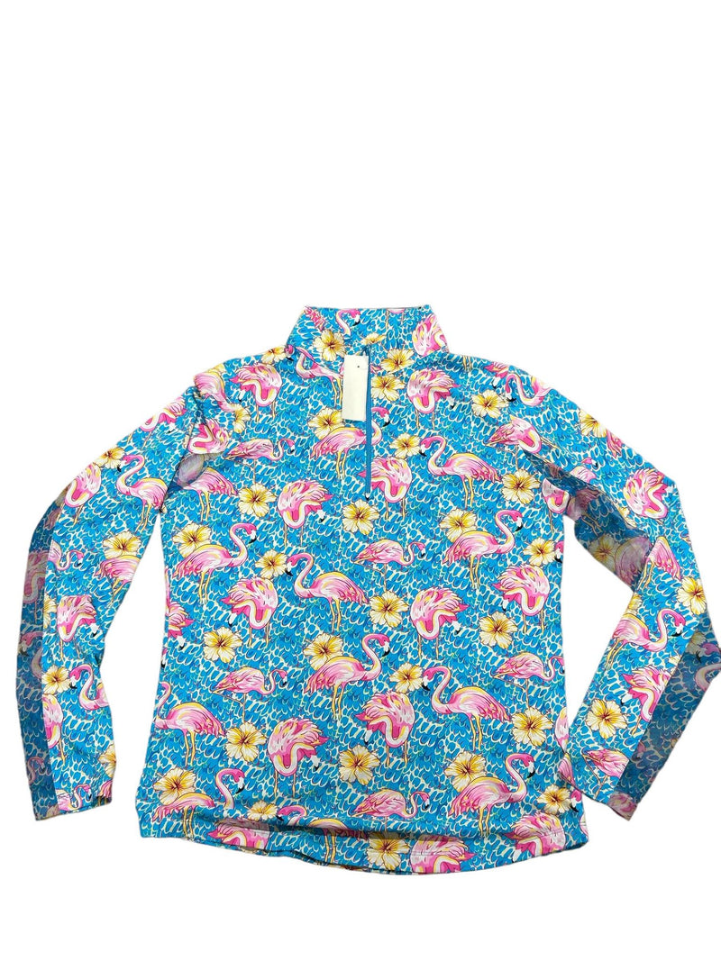 IBKUL Sunshirt - Blue Flamingo Size S - USED