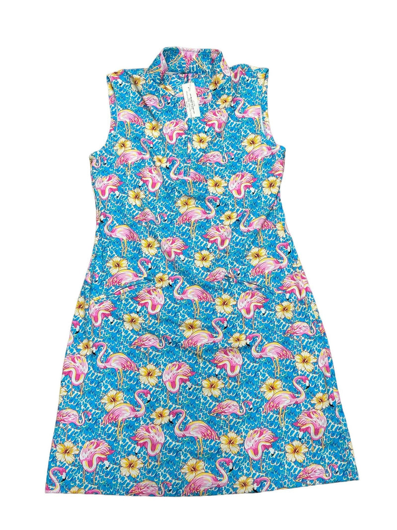 IBKUL Tank Dress - Blue Flamingo Size S - USED