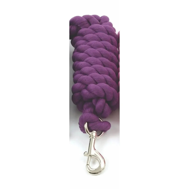 Shires Cotton Rope Lead - Purple