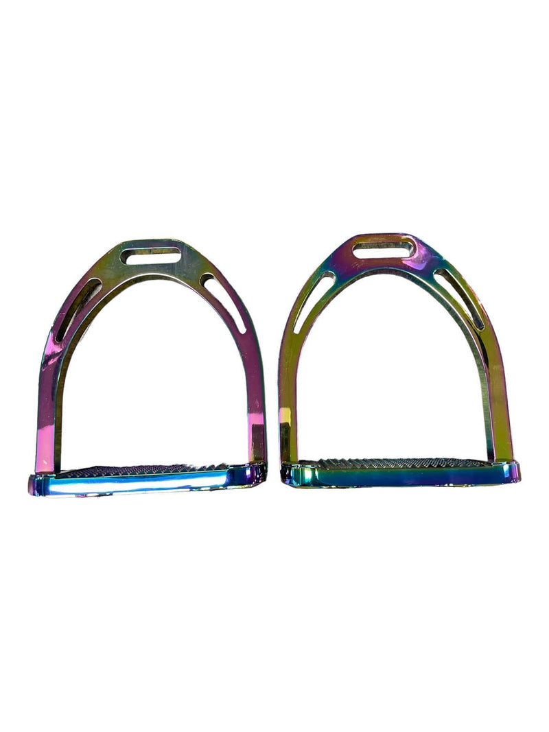 Korsteel Aluminum Stirrups - Rainbow - 4.5" - USED