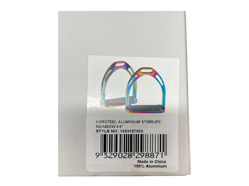 Korsteel Aluminum Stirrups - Rainbow - 4.5" - USED