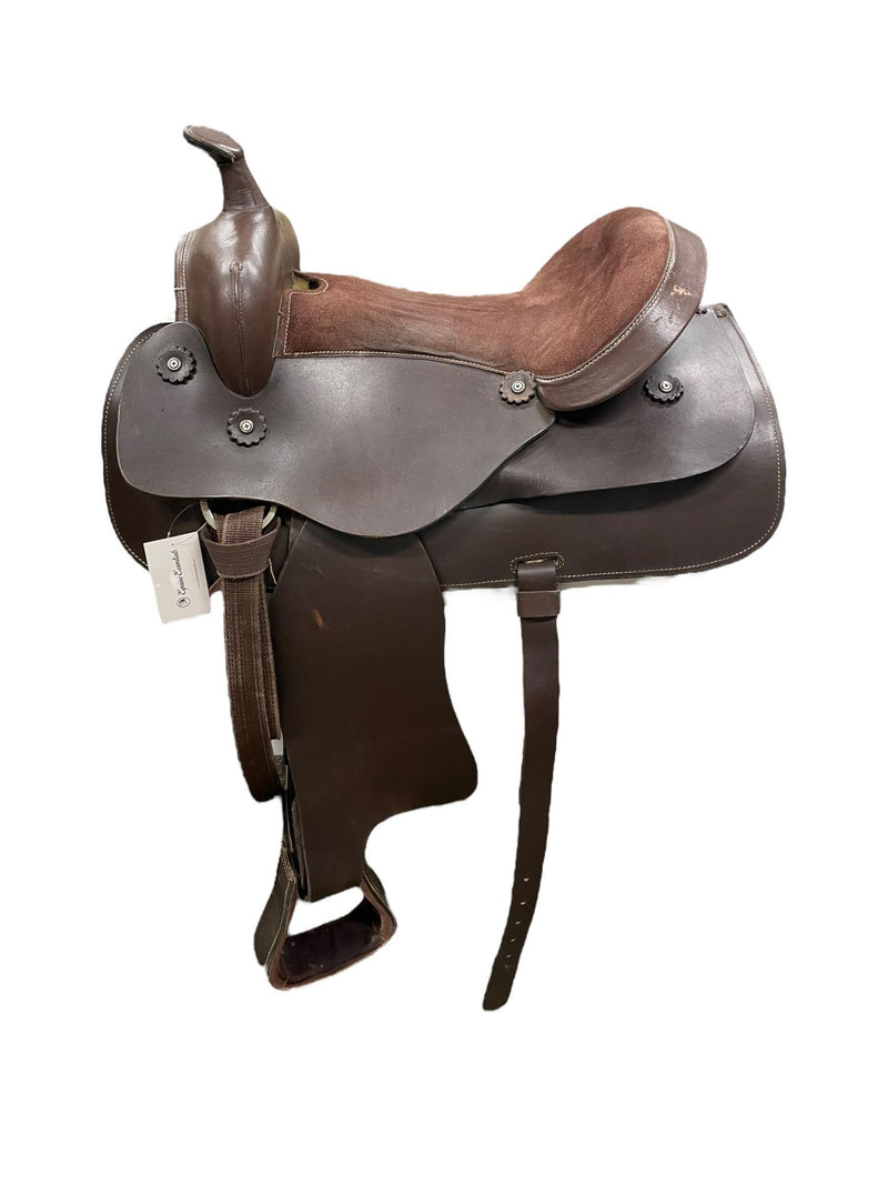 Unbranded Western Saddle - Brown - 16" - USED