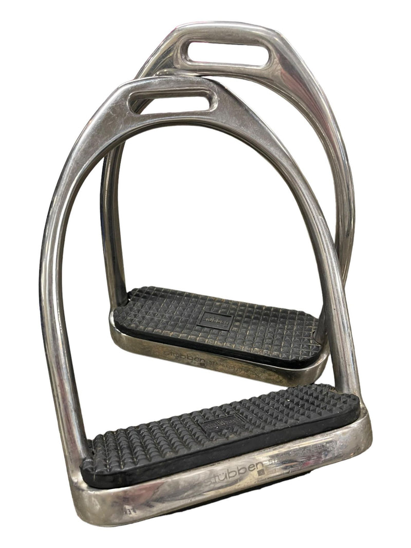 Stubben Fillis Stirrups - SS/Black - 4 1/4" - USED