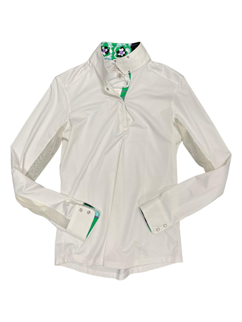 Tailored Sportsman Show Shirt - White/Green - M - USED