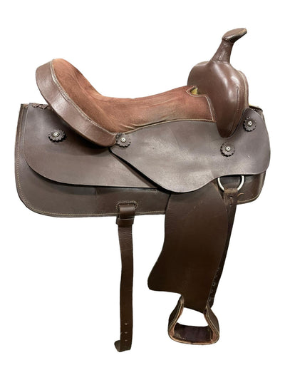 Unbranded Western Saddle - Brown - 16" - USED