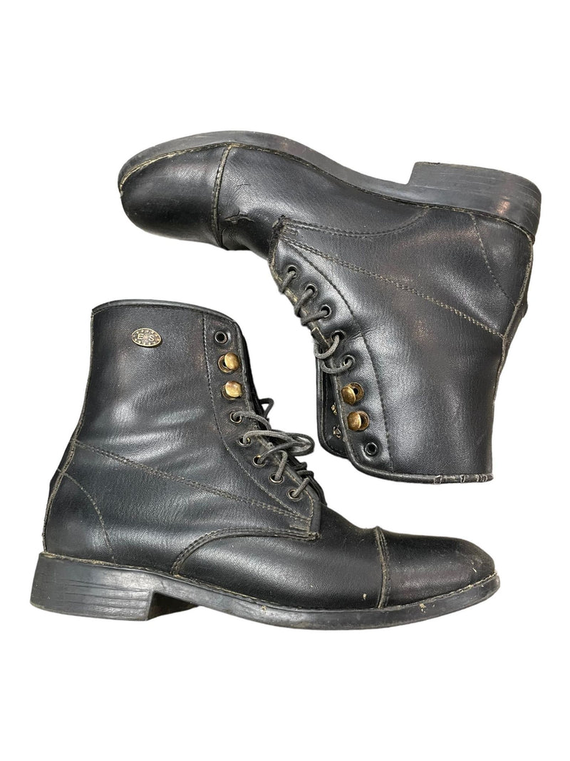 Equistar Lace Paddock Boots - Black - Approx. 4 - USED