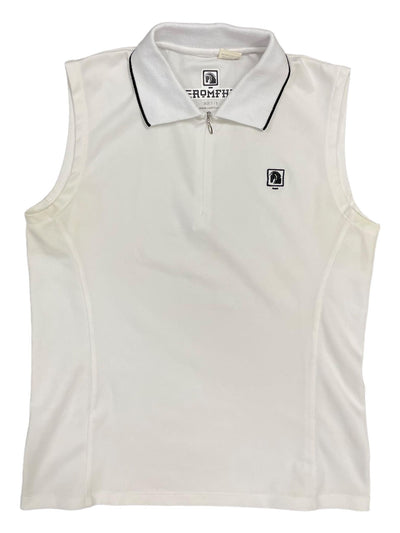 ROMFH Sleeveless 1/4 Zip Polo - White - S - USED