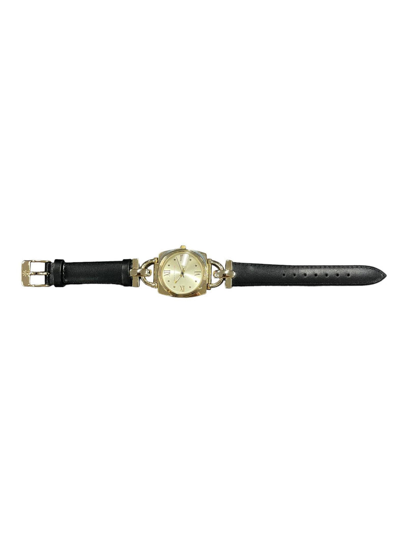 Isaac Mizrahi Stirrup Watch - Black/Gold - 8 1/4" - USED