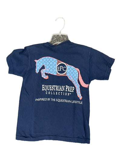 Equestrian Prep Tee - Navy - Youth S - USED