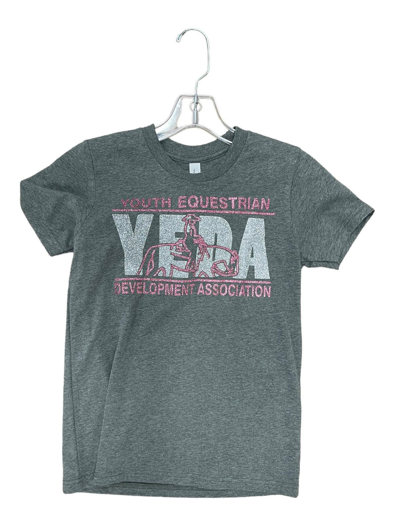 YEDA Sparkly Tee - Grey - Youth M - USED