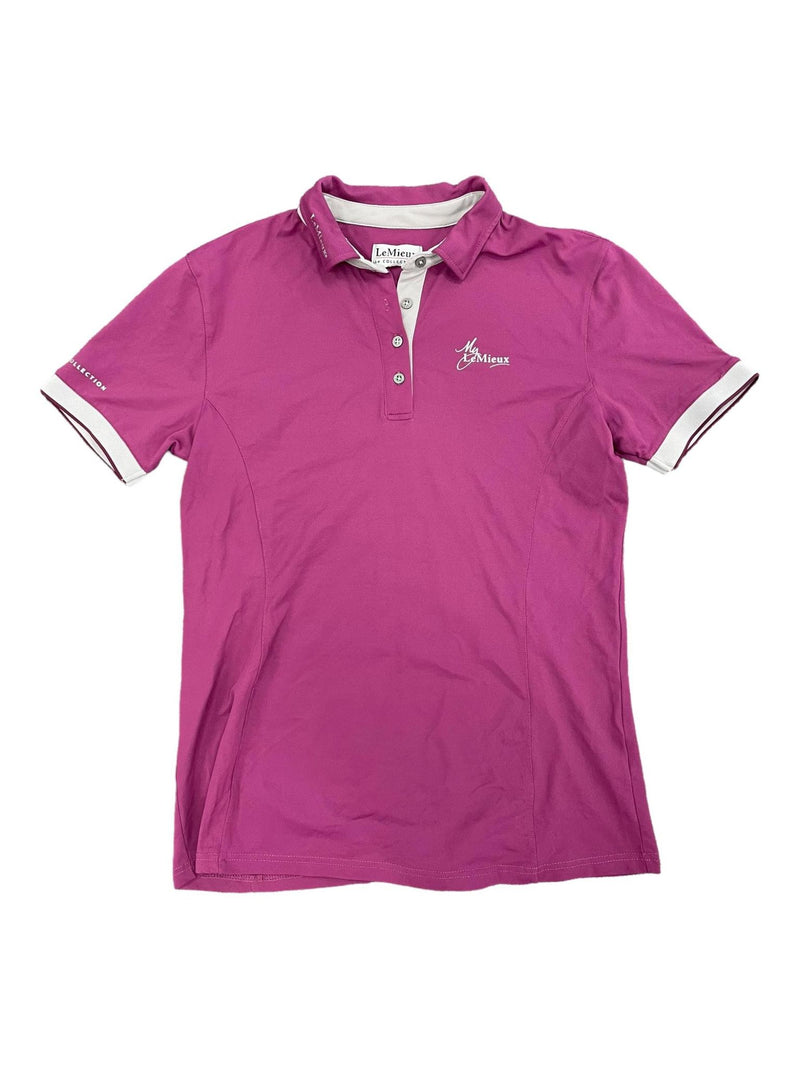 LeMieux SS Polo - Pink/Grey - XL - USED