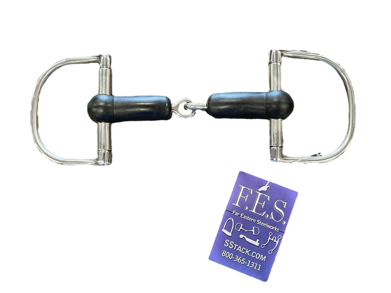 F.E.S Rubber Dee Snaffle *NWT* - SS/Black - 5" - USED