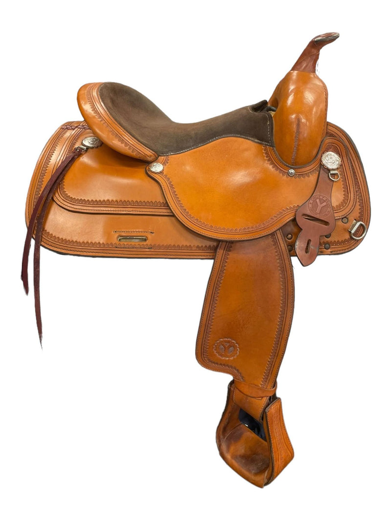 Circle Y Park & Trail Saddle - Pecan - Medium - 15.5" - USED