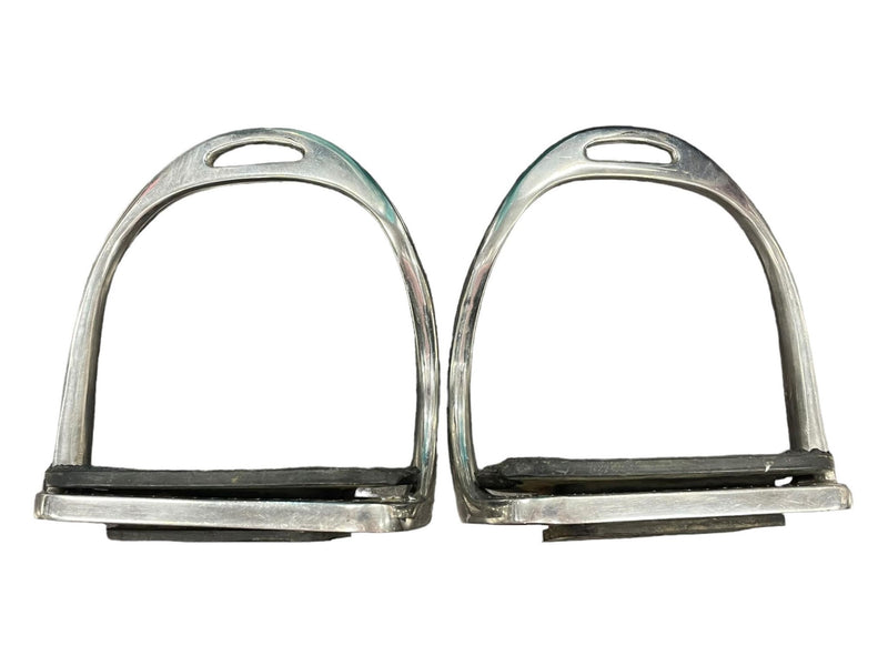 Bent Leg Stirrups - SS/Black - 4.5" - USED