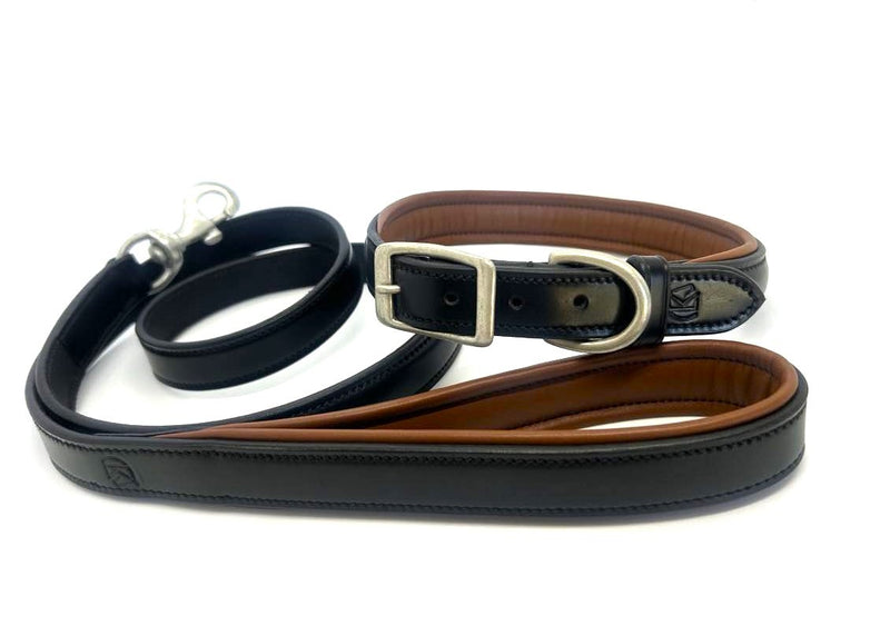 KL Select Black/Cognac Dog Collar