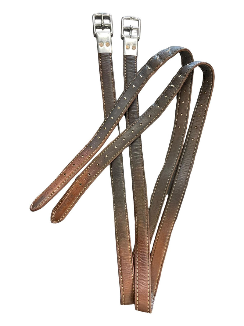 M Toulouse Stirrup Leathers - Brown - 54" - USED