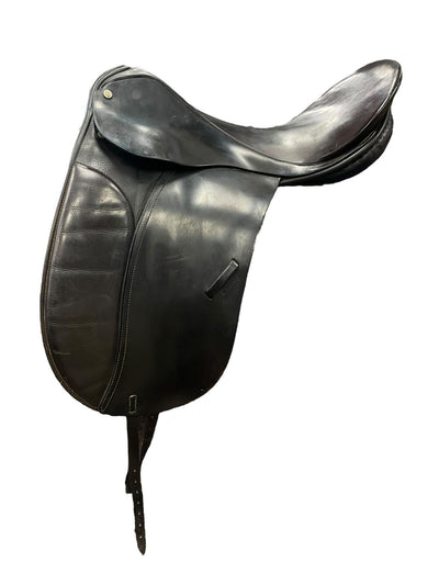 County Spring Tree Dressage Saddle - Black - 18" / Med Tree - USED