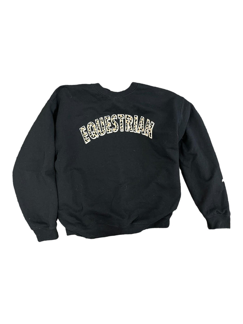 Equestrian Crewneck - Black/Cheetah - L - USED