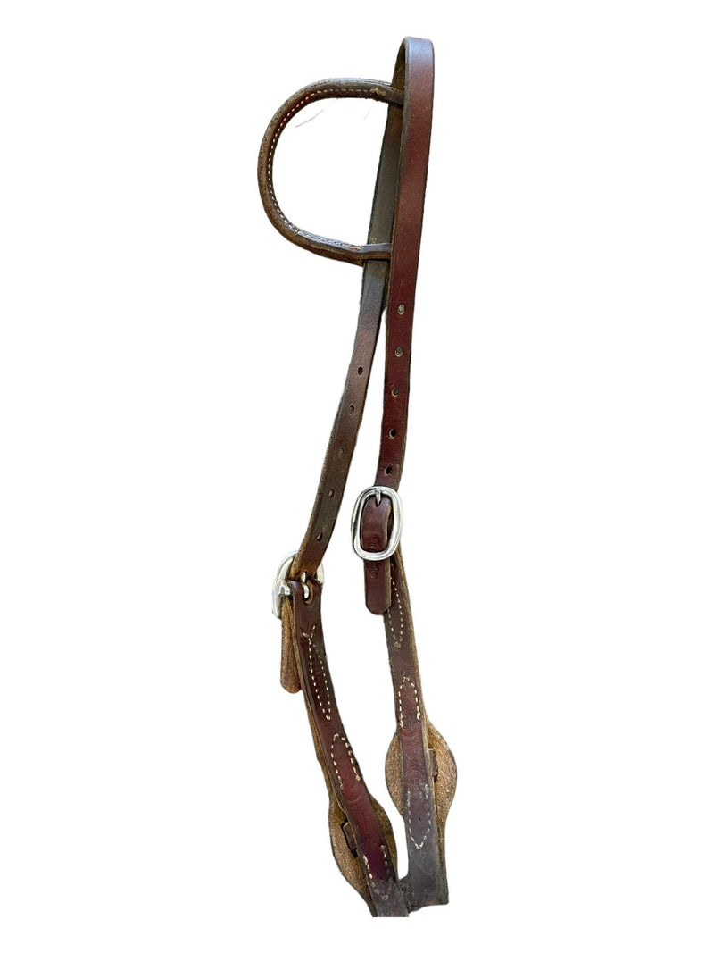 Weaver Sliding Ear Headstall - Brown - Est. F/S - USED