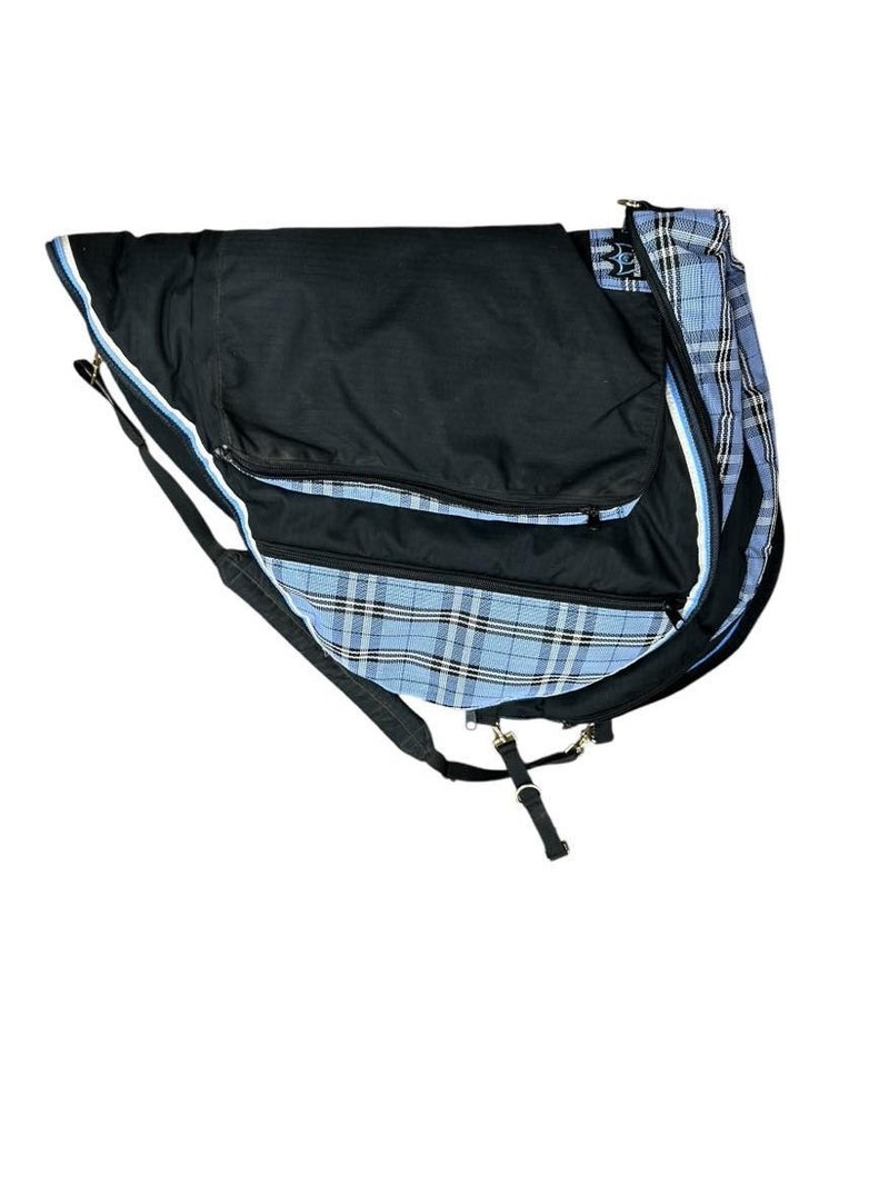 Kensington/SmartPak Collab Saddle Carrier - Smart Blue Plaid - USED