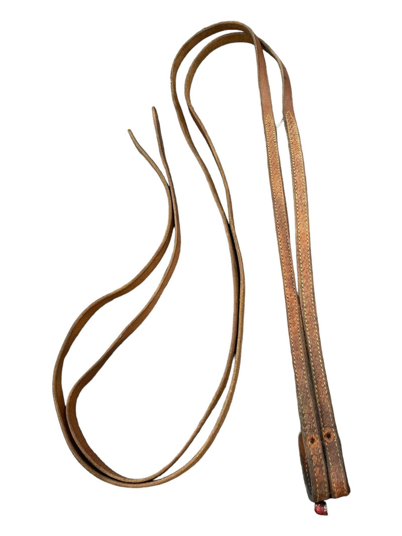 Tooled Split Reins - Brown - Approx 80" - USED