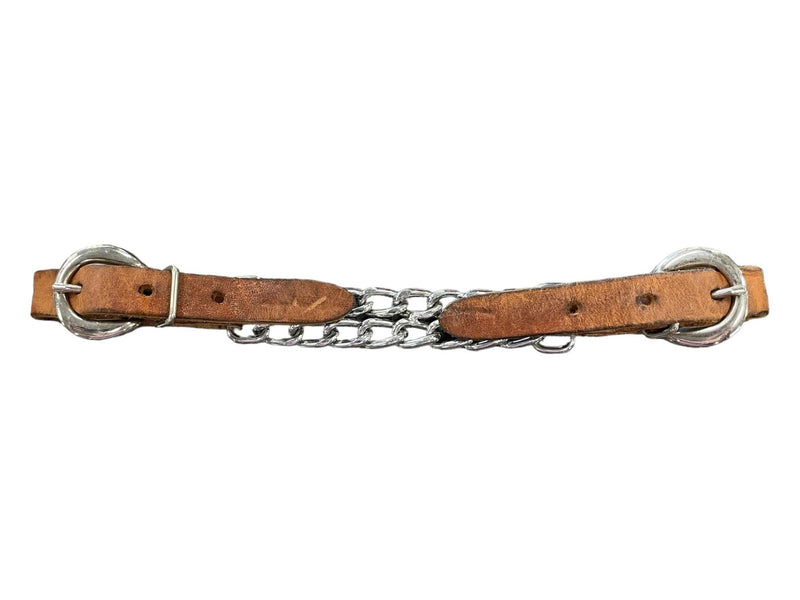 Western Curb Chain - Leather/SS - 9.5" - USED