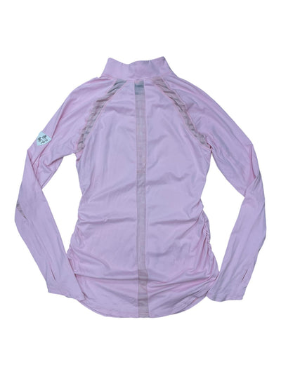 Goode Rider Ruched LS 1/4 Zip - Pink - M - USED