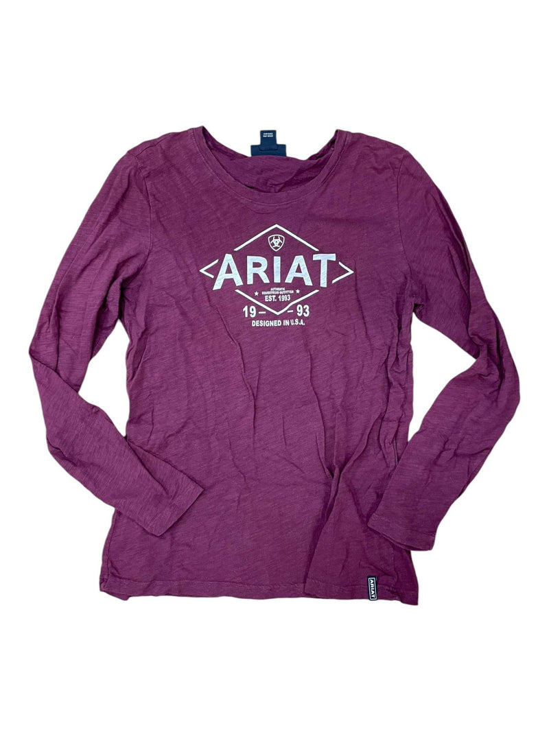 Ariat LS Tee - Maroon - L - USED