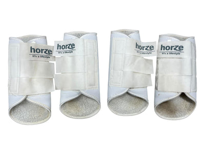 Horze Brush Boots *4* - White - L - USED