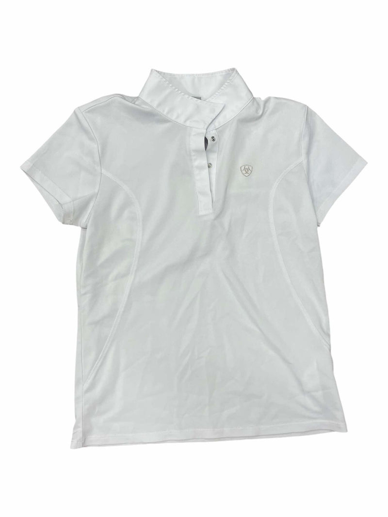 Ariat SS Show Shirt - White - Youth L - USED