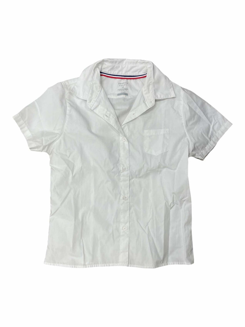 French Toast SS Polo - White - Youth 14 - USED