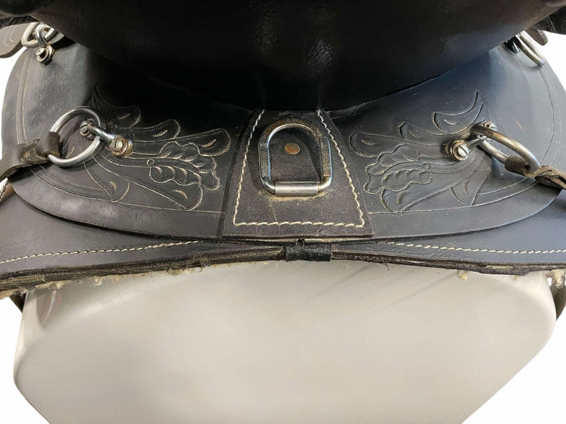 Unbranded Western Saddle - Black - 16.5" / 6.5" Gullet - USED