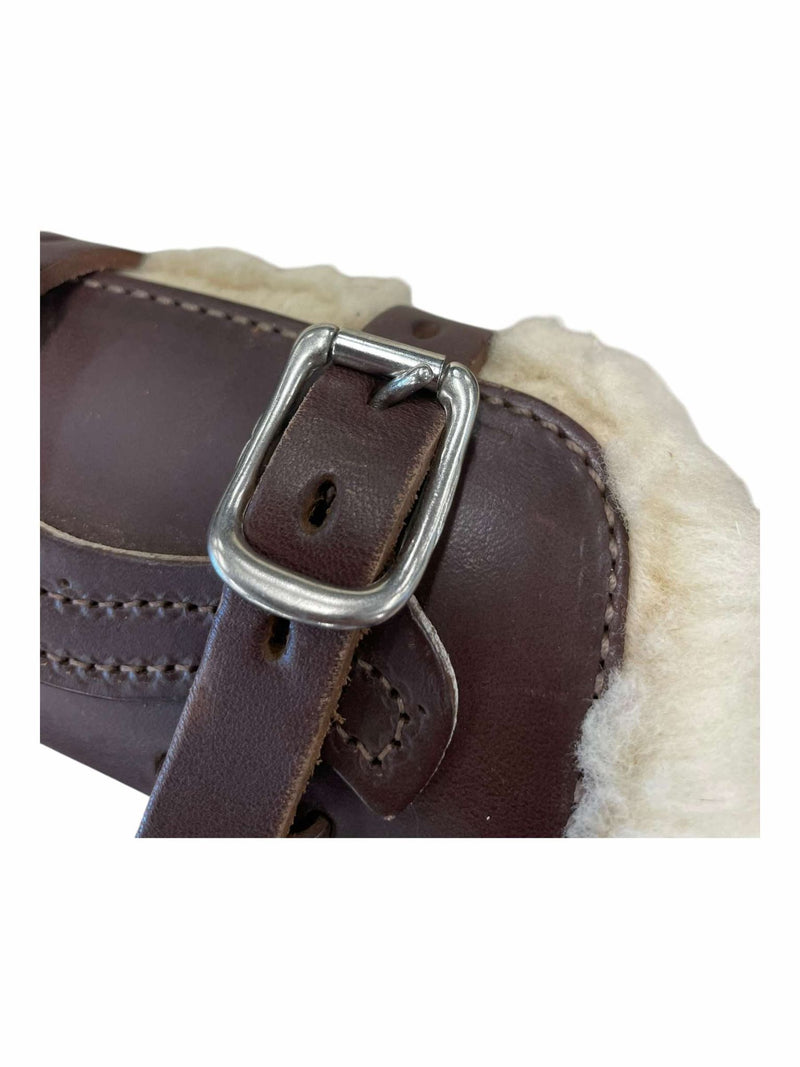 Prestige Sheepskin Fetlock Boots - Brown/Cream - S - USED